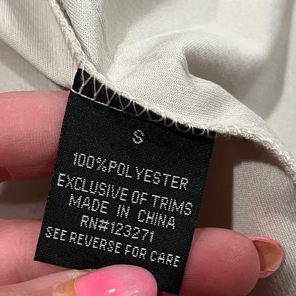 Harper & Ivy Womens Los Angeles Button Up Baseball Style Shirt Striped Cream S - Picture 4 of 5